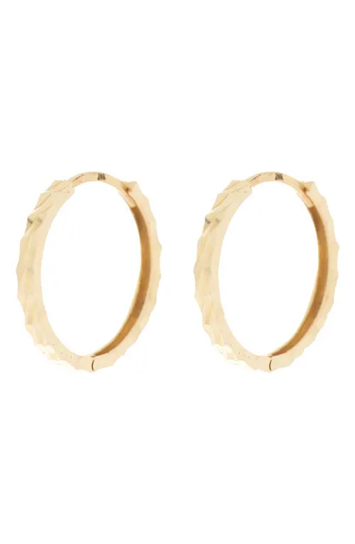 Bony Levy 14K Yellow Gold Textured Hoop Earrings at Nordstrom | Nordstrom