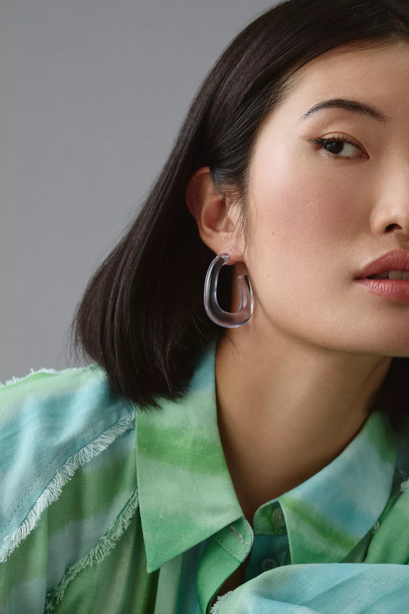 Resin Square Hoop Earrings | Anthropologie (US)