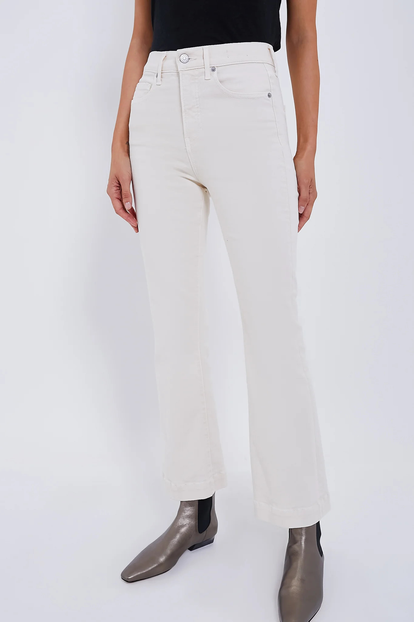 Ecru Carson High Rise Ankle Flare | Tuckernuck (US)