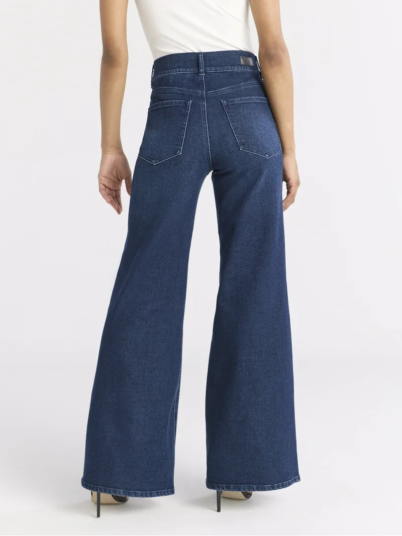 Sofia by Sofia Vergara Women's and Women's Plus Margot Wide Leg High Rise Jeans, 30.5" and 32.5" ... | Walmart (US)