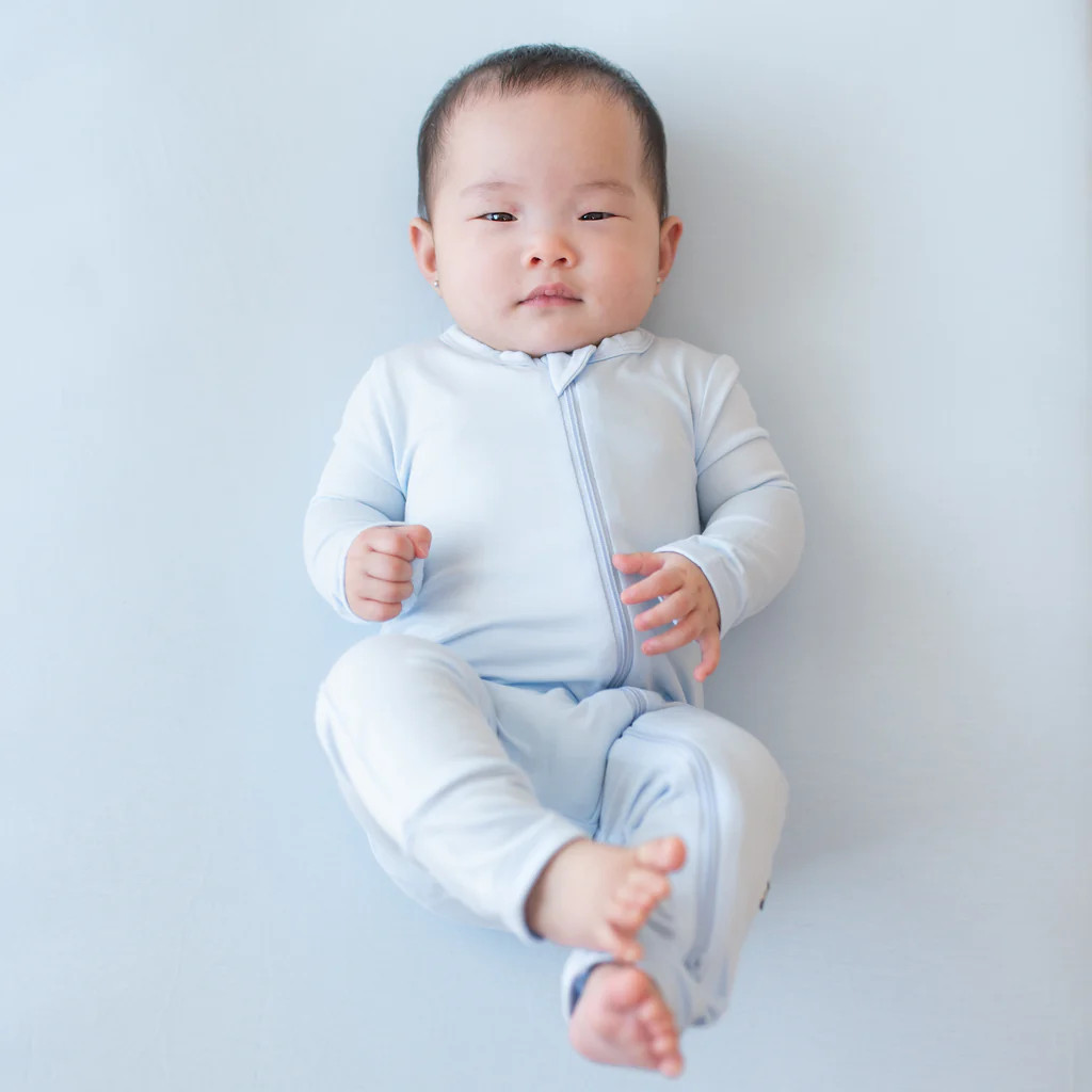 Zippered Romper in Mist | Kyte BABY