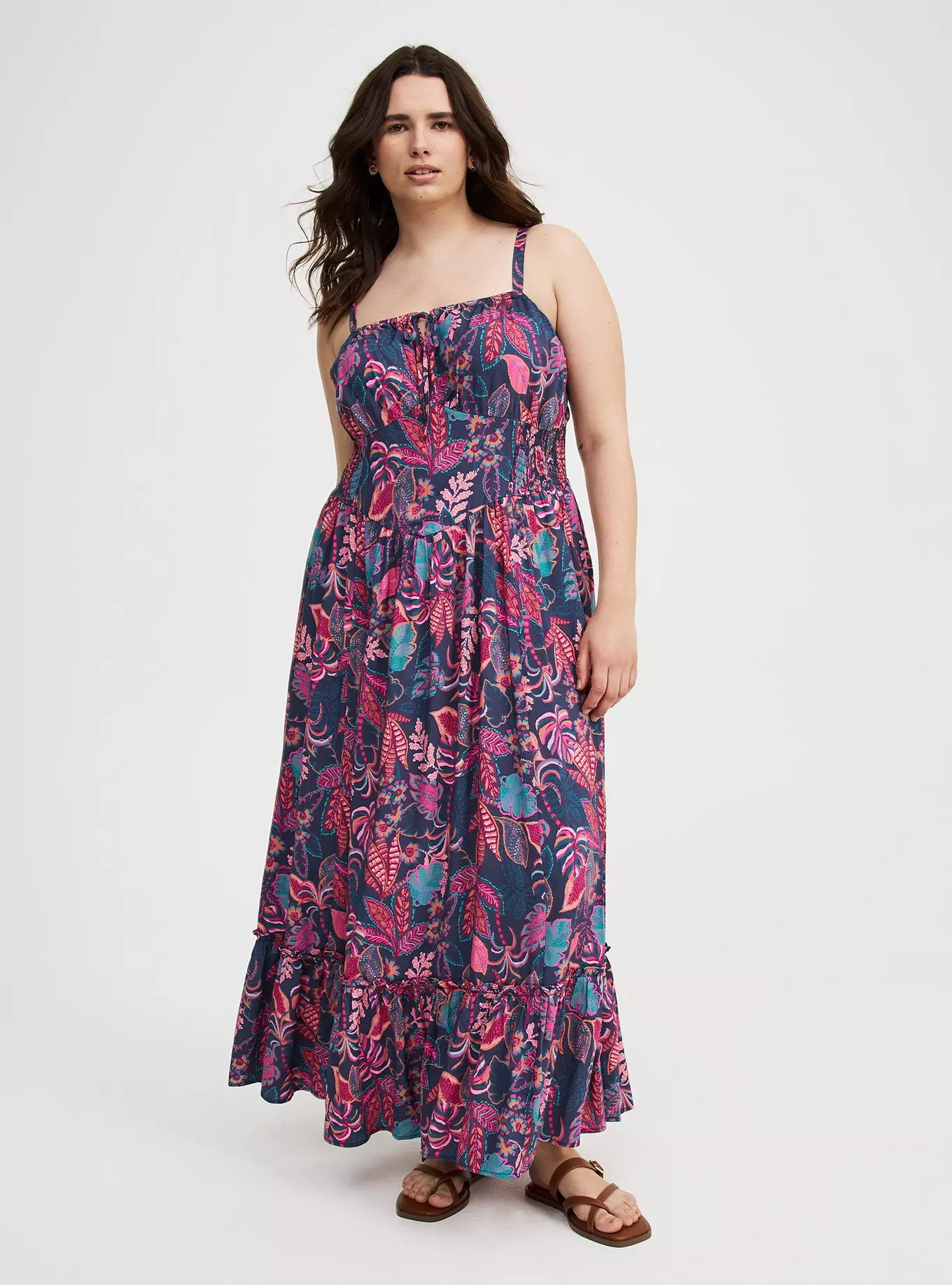 Challis Smocked Maxi Dress | Torrid (US & Canada)