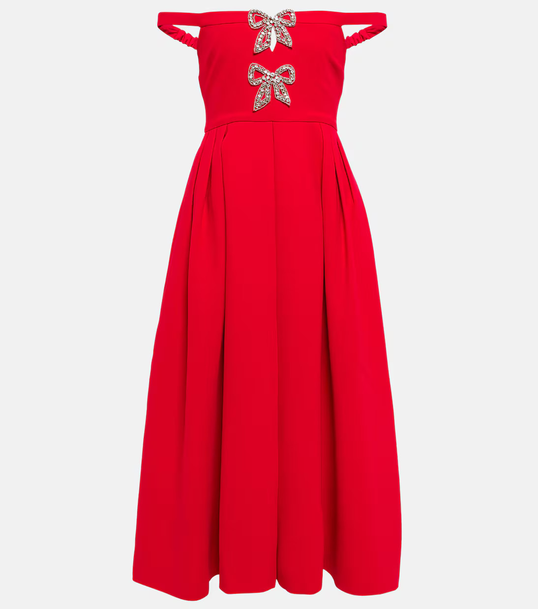 Embellished off-shoulder midi dress | Mytheresa (UK)