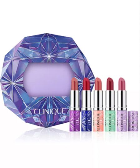 Clinique Plenty of Pop Lipstick Set
Cyber Monday Special $17.50
(A $116.00 value -Reg. $25.00)
Sale ends 11/27/23

Clinique's Plenty Of Pop Lipstick Set features five luscious shades for lips that pop.
* SET INCLUDES:
* Clinique Pop Lip Colour + Primer Lipstick in Bare Pop, Cherry Pop, Mocha Pop, Berry Pop, Plum Pop, 0.13 oz. each
* WHAT IT IS:
* A lip-loving formula to help smooth and condition lips
* WHAT IT DOES:
* Clinique Pop Lip Colour + Primer Lipstick merges bold, saturated color with a smoothing primer; the luxurious yet weightless formula glides on effortlessly to a modern-velvet finish; it helps keep lips comfortably moisturized.

#LTKCyberWeek #LTKsalealert #LTKGiftGuide