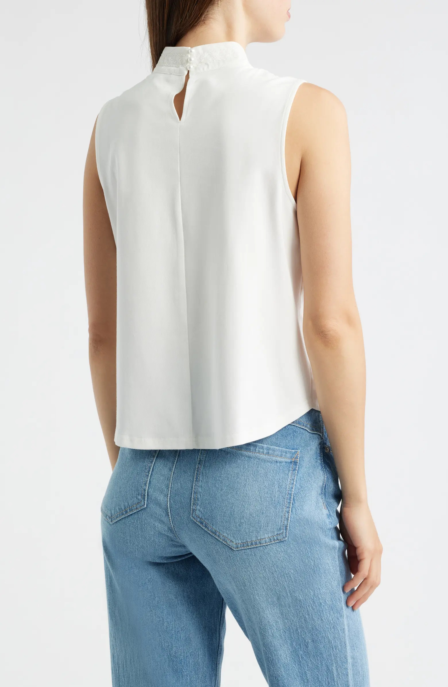 Wit & Wisdom Sleeveless Mock Neck Shell | Nordstrom | Nordstrom