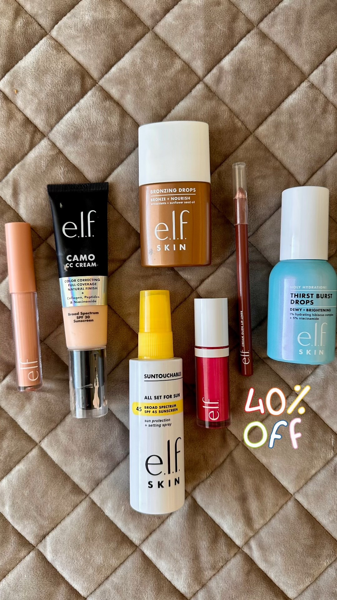 40% off purchases of $35 or more at Elf for the LTK spring sale! Currently loving the lip liner, thirst burst and bronzer drops!!

#LTKBeauty #LTKSpringSale #LTKSaleAlert