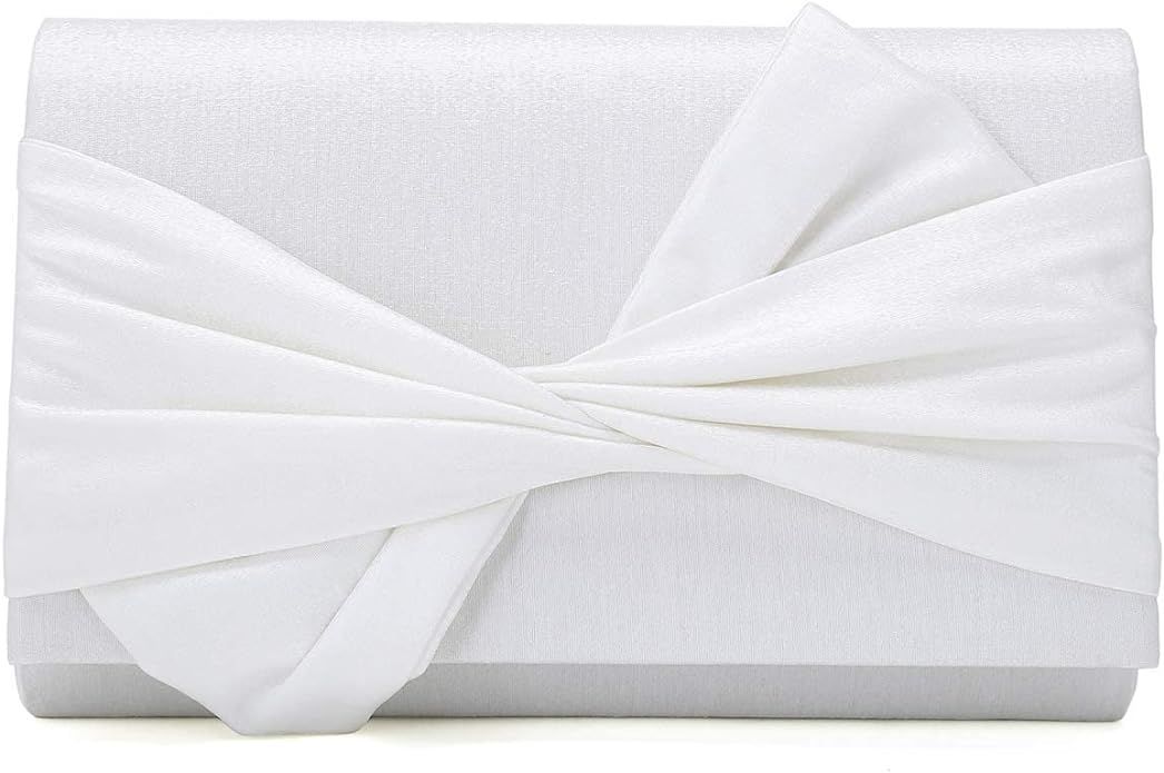 Satin Evening Bag Bow Flap Clutch Purse for Women Formal Party/Prom/Wedding… | Amazon (US)