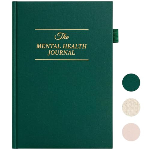 Mental Health Journal for Women and Men - Anxiety & Guided Journal with Mood & Habit Tracker - Take 5 Minuets Everyday - 91 Days Self Care Journal with Prompts, Green | Amazon (US)