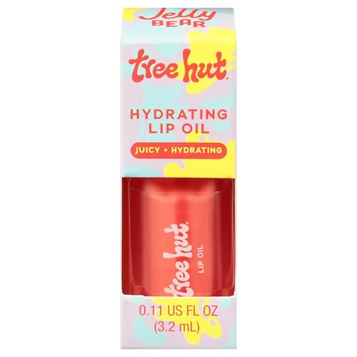 Tree Hut Jelly Bear Hydrating Lip Oil, Sheer Glossy Lip Oil, Non-Sticky Moisturizing Formula for Soft, Smooth Lips, Sweet Fruity Scent, 0.16 fl oz | Amazon (US)