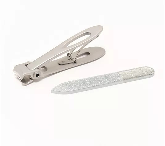 Make Your Selection: Spa-Rific Ergonomic Nail Clipper & Laser Etched Nail File Set | QVC