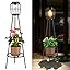 MXwcy 2 Pack Solar Lights Outdoor with Plant Stands - Solar Floor Lamp & Street Lights with Metal... | Amazon (US)