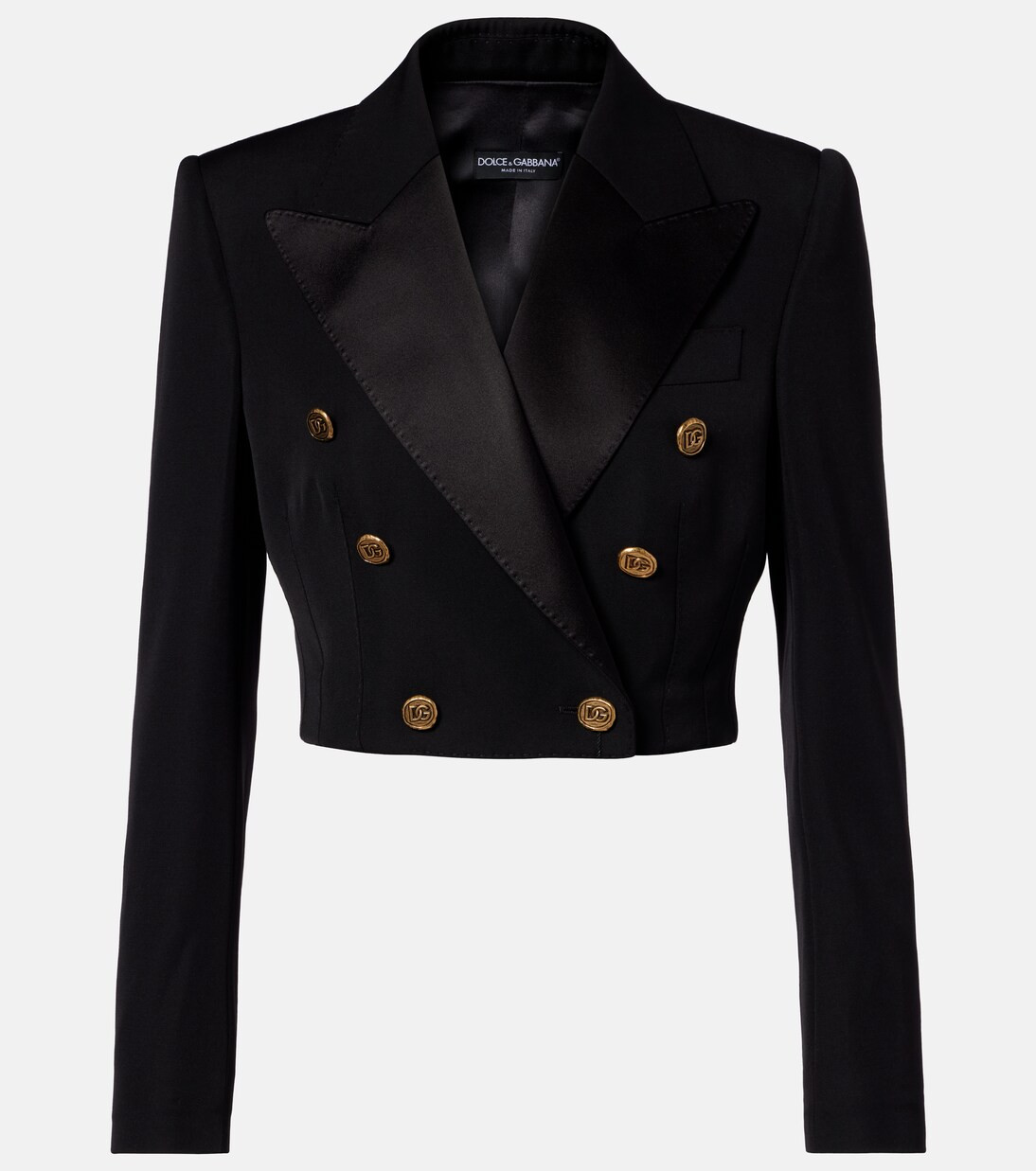 Cropped wool and silk-blend jacket | Mytheresa (UK)
