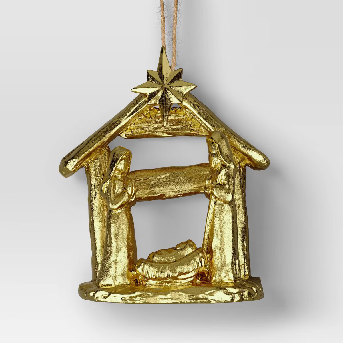 Christmas Gold Resin Nativity Scene Ornament - Wondershop™ | Target