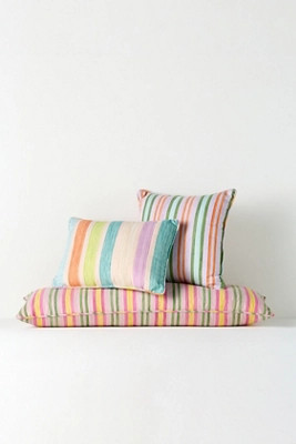 Jasmine Indoor/Outdoor Woven Stripe Pillow | Anthropologie (US)