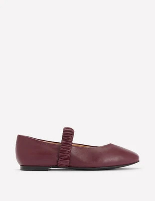 Boden Women's Camilla Ruched Ballet Flats in Red | Size 40 | Boden (US)
