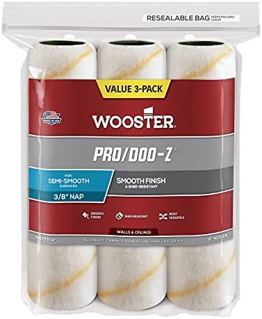 Wooster Brush RR723-9 Pro/Doo-Z Roller Cover 3/8-Inch Nap, 9-Inch | Amazon (US)
