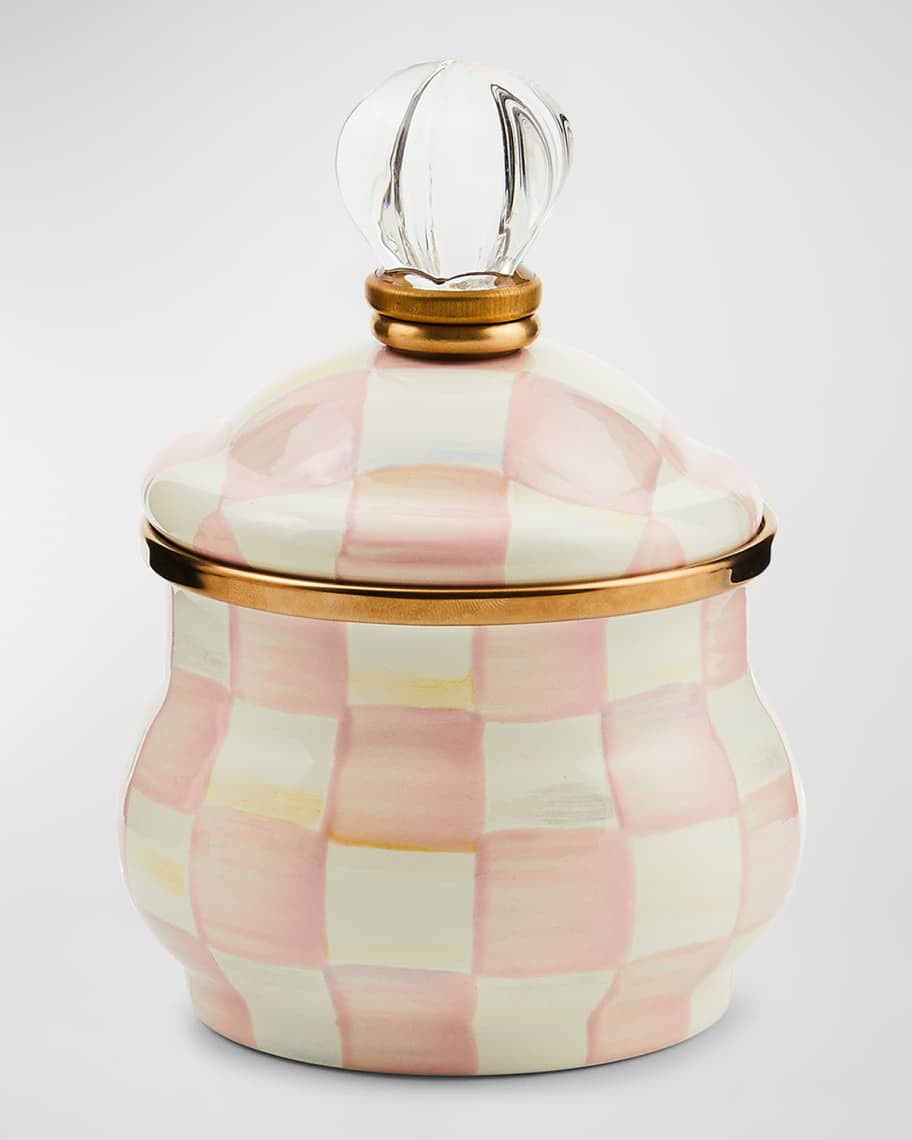 MacKenzie-Childs Rosy Check Lidded Sugar Bowl | Neiman Marcus
