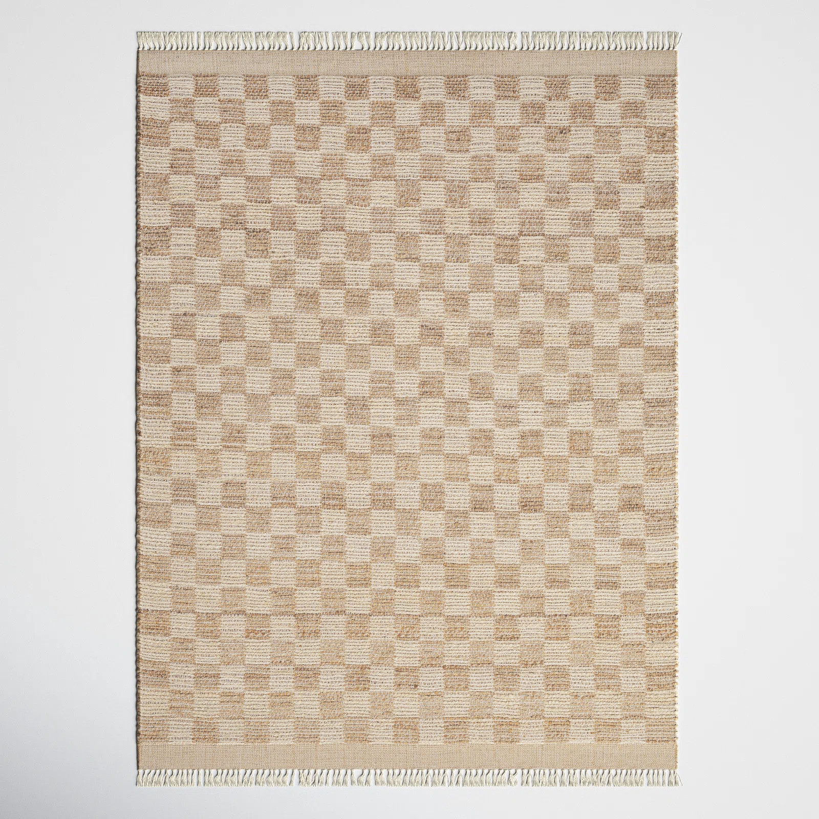 Tali Checkered Handmade Flatweave Area Rug in Brown/Beige | Joss & Main