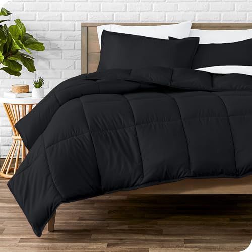 Bare Home Comforter Set - Full Size - Ultra-Soft - Goose Down Alternative - Premium 1800 Series - All Season Warmth (Full, Black) | Amazon (US)