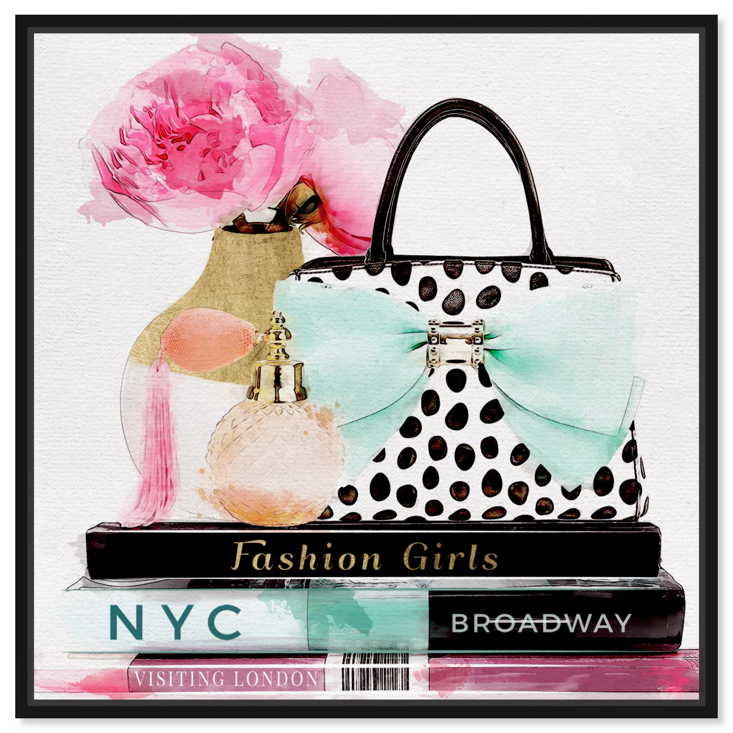 " Fashion And Glam My Girly Essentials Square, Modern & Contemporary Black. " | Wayfair North America