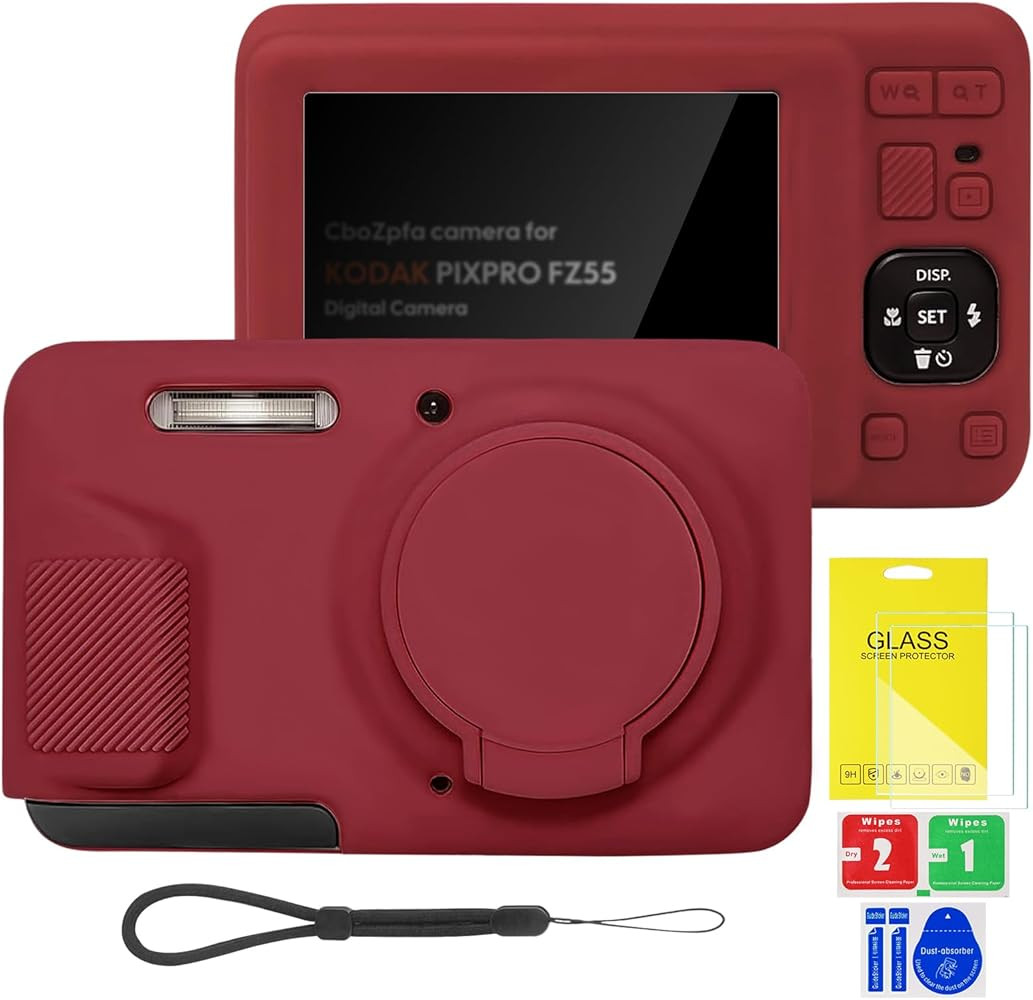 Camera Case for Kodak PIXPRO FZ55,Soft Silicone Protective Cover,Anti-Scratch,Slim Fit Sleeve wit... | Amazon (US)