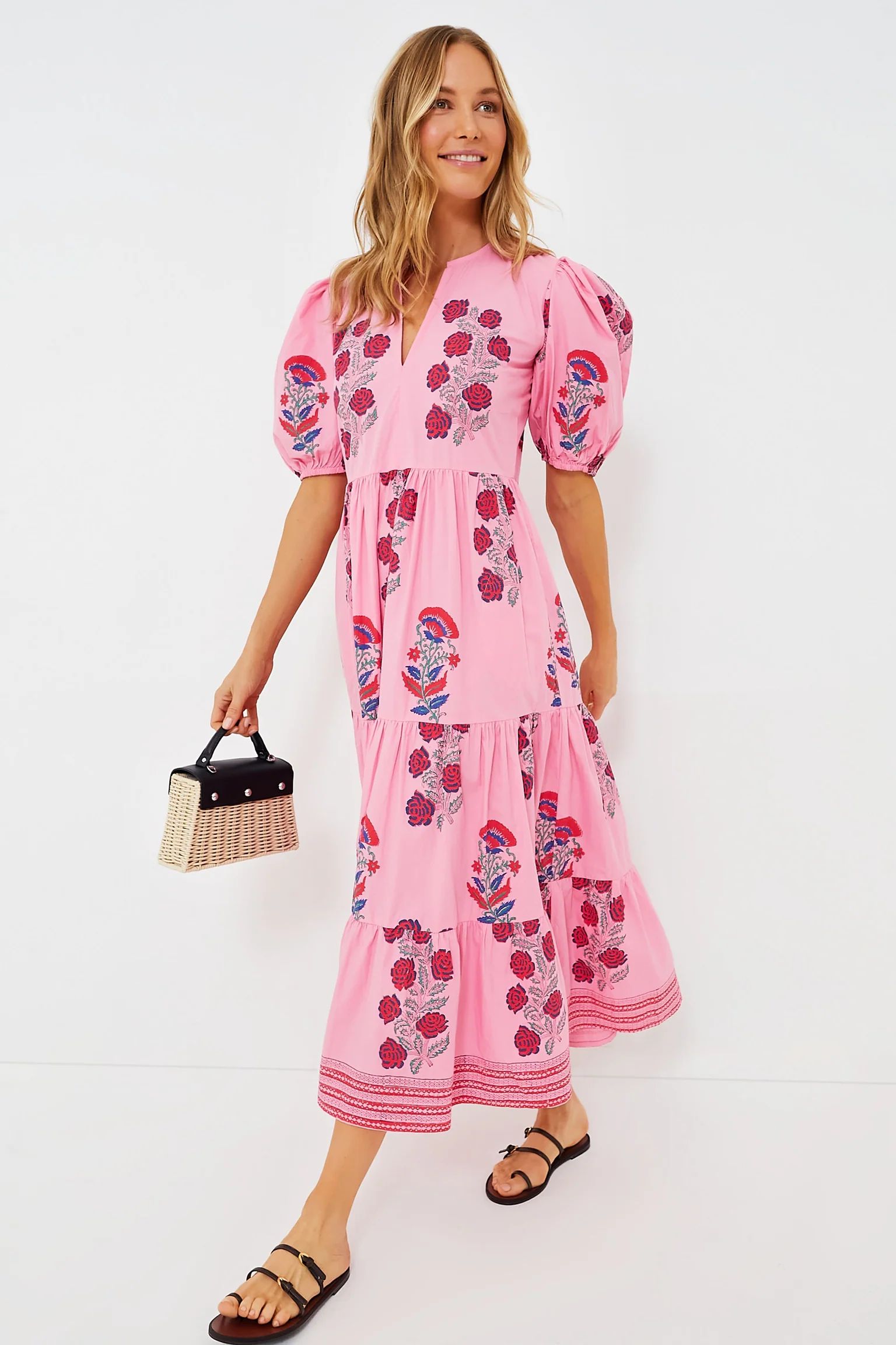 Boca Pink Puff Sleeve Maxi Dress | Tuckernuck (US)