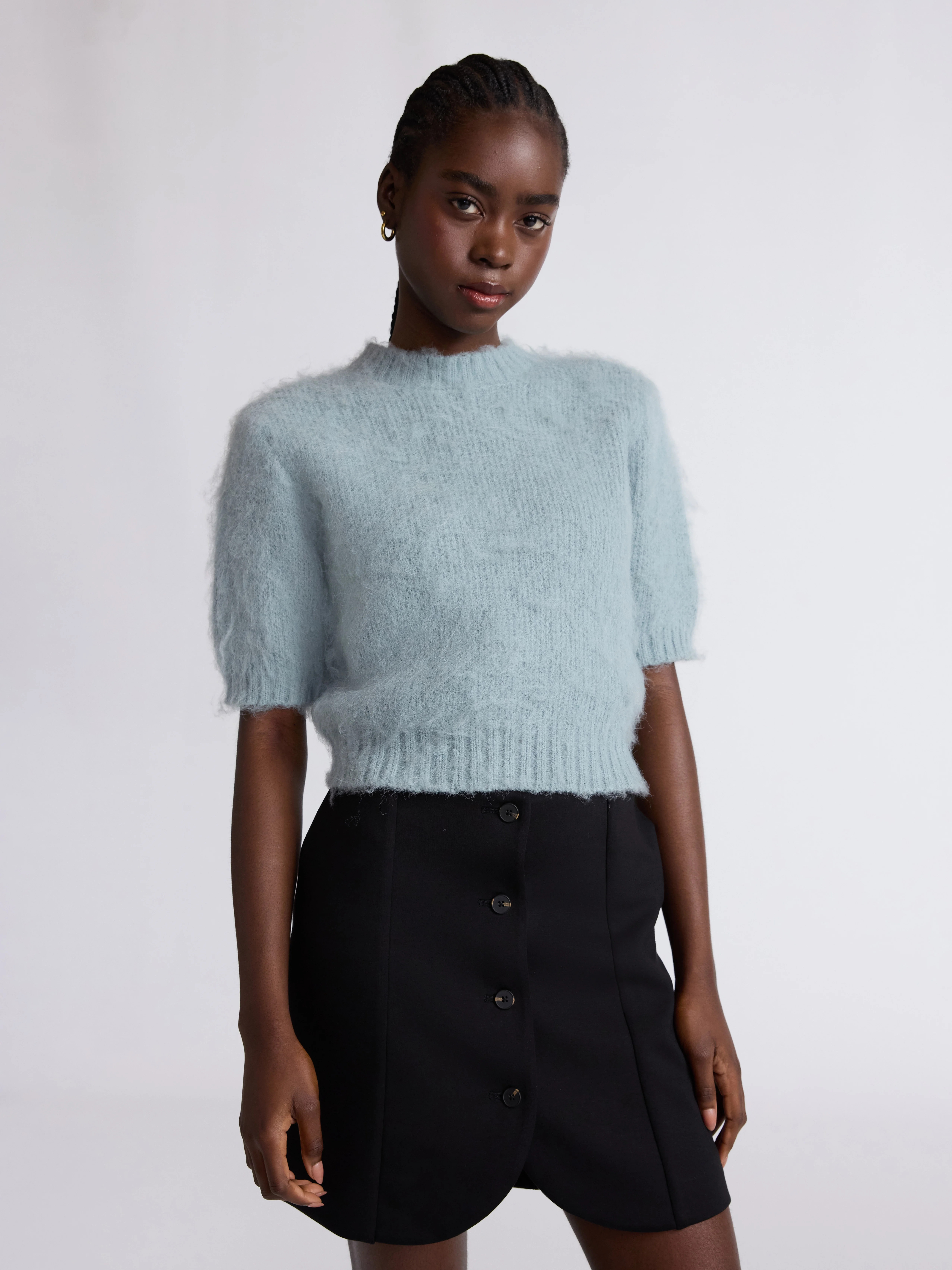 Scoop Women's and Women’s Plus Fluffy Sweater with Short Sleeves, Lightweight, Sizes XS-4X | Walmart (US)