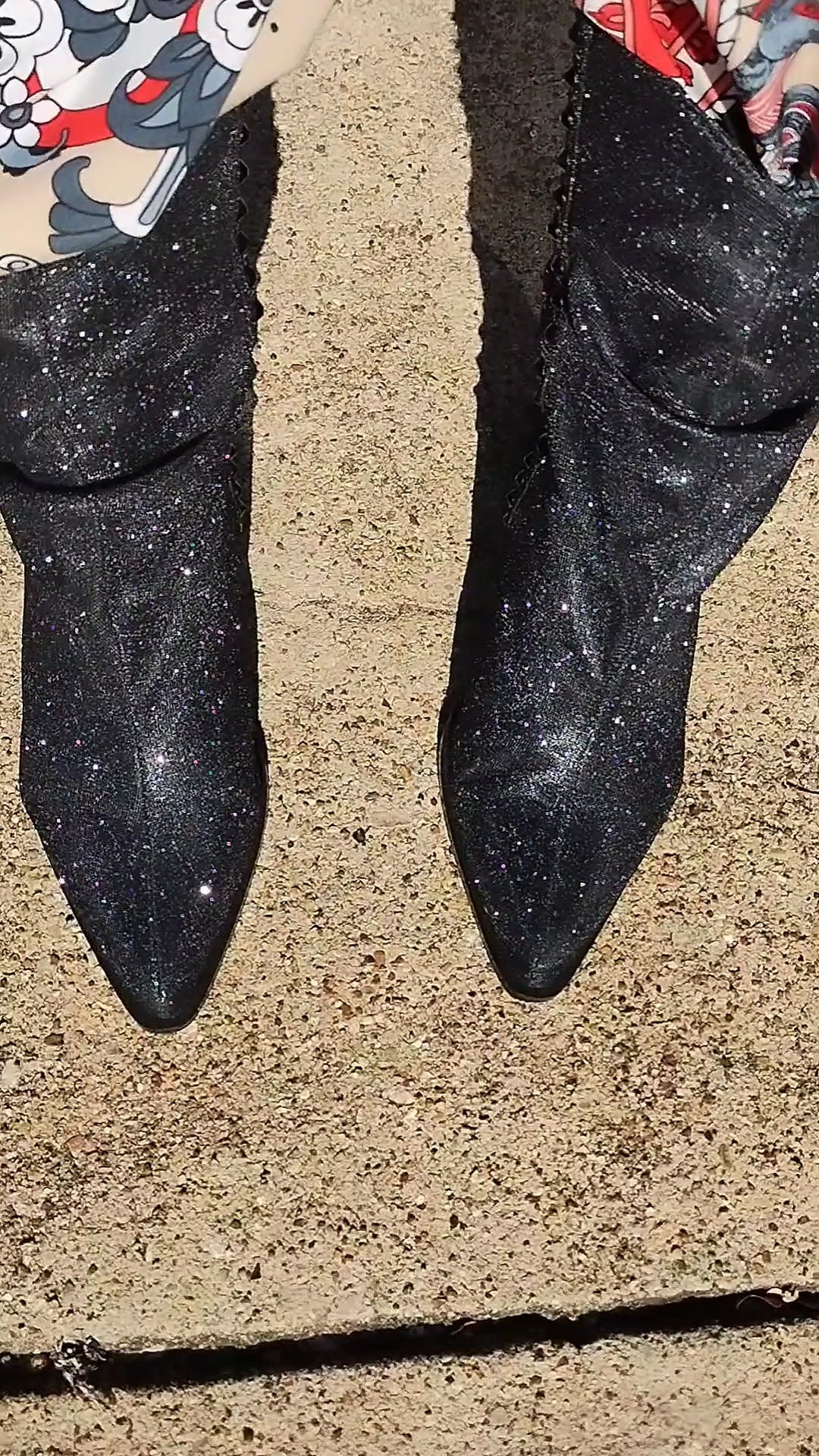 I like to spice up dull winter days with some glitter and sparkle.✨ Lately I've been wearing shimmery ankle boots with not just my dressy but casual outfits and it really makes the whole look pop!🖤

#LTKSeasonal #LTKootd #LTKgrwm