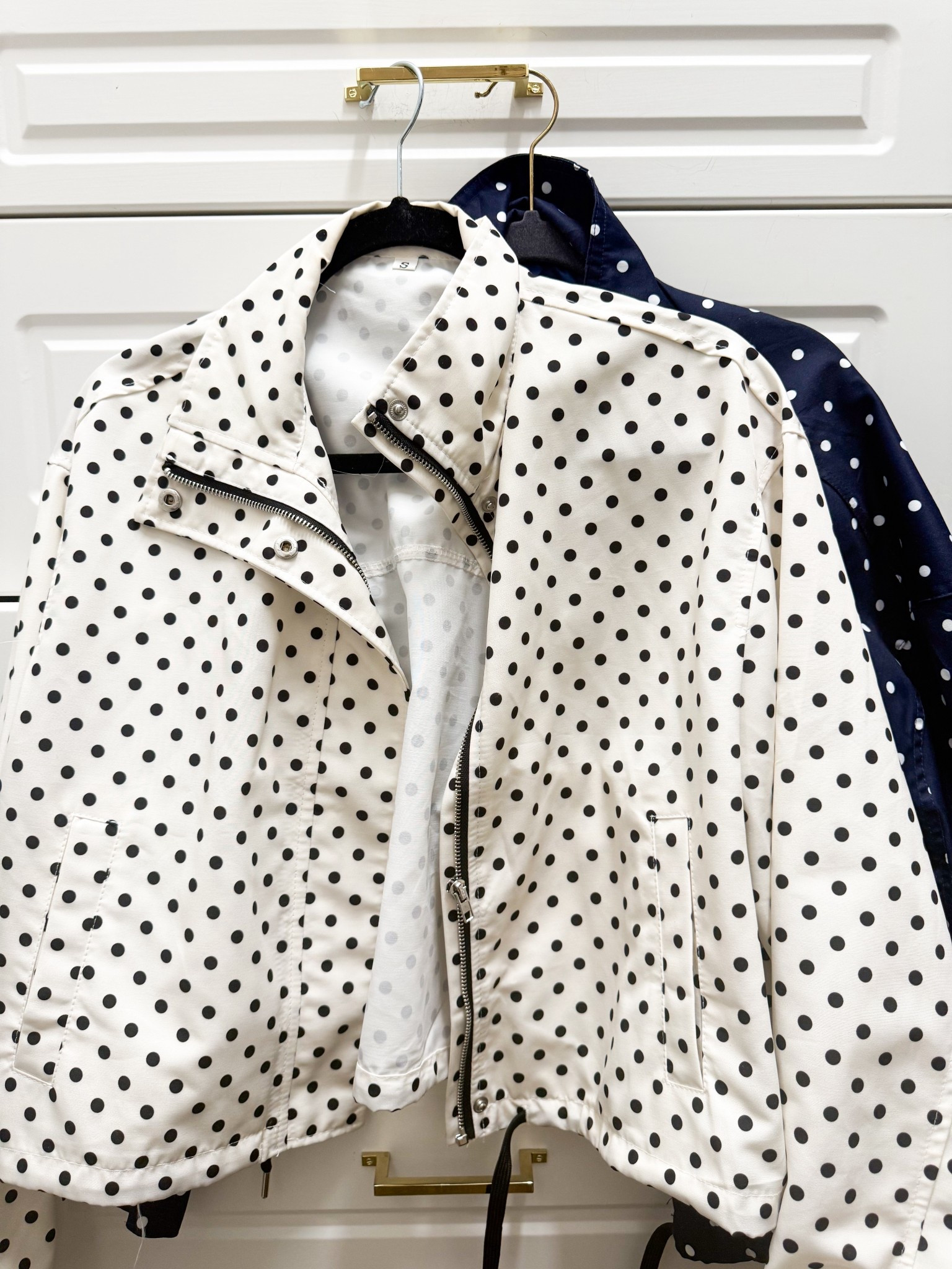 my fav polka dot jacket now on sale! wearing XS in lots of colors • 

#LTKSaleAlert #LTKSeasonal