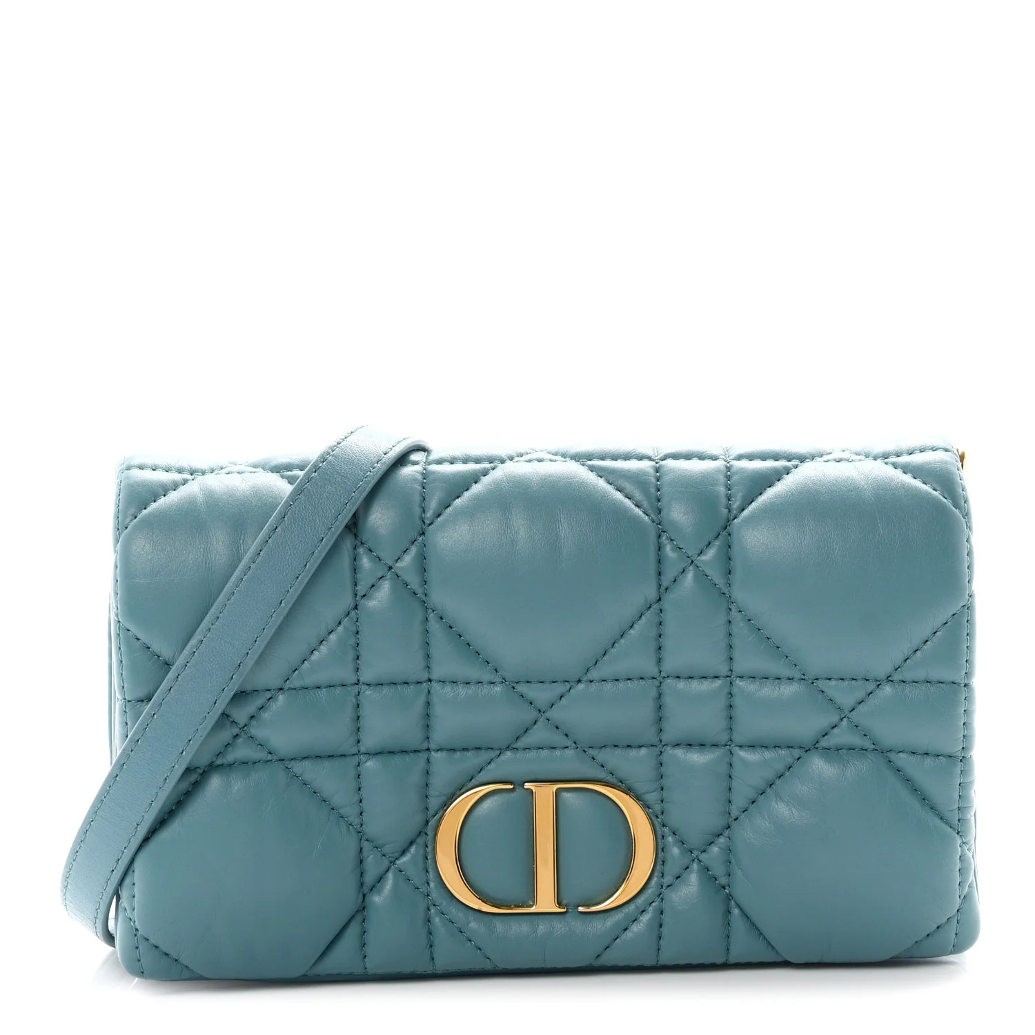Christian Dior Calfskin Macrocannage Mini Caro Bag Horizon Blue 1941609 | FASHIONPHILE (US)