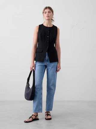 Ponte Cutaway Vest | Banana Republic Factory