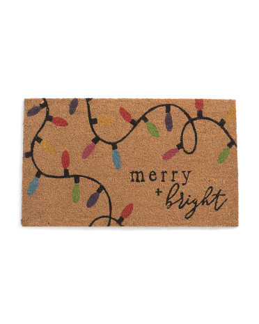18x30 Merry Bright Lights Coir Doormat | TJ Maxx