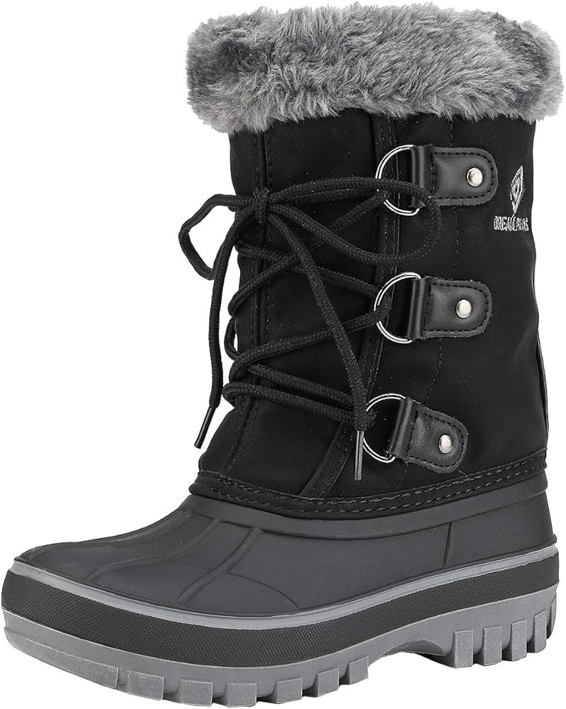 DREAM PAIRS Boys & Girls Faux Fur-Lined Ankle Winter Snow Boots | Amazon (US)