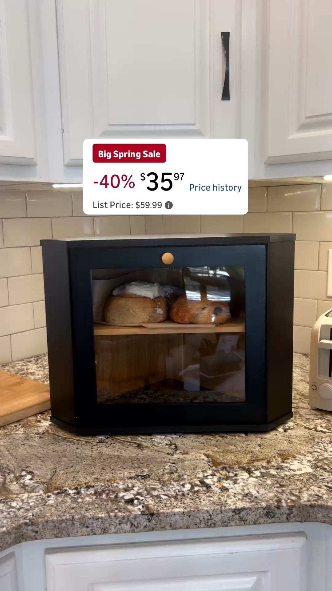 My bread box is part of the Amazon big spring sale! ￼

Amazon kitchen finds. 

#LTKSaleAlert #LTKHome