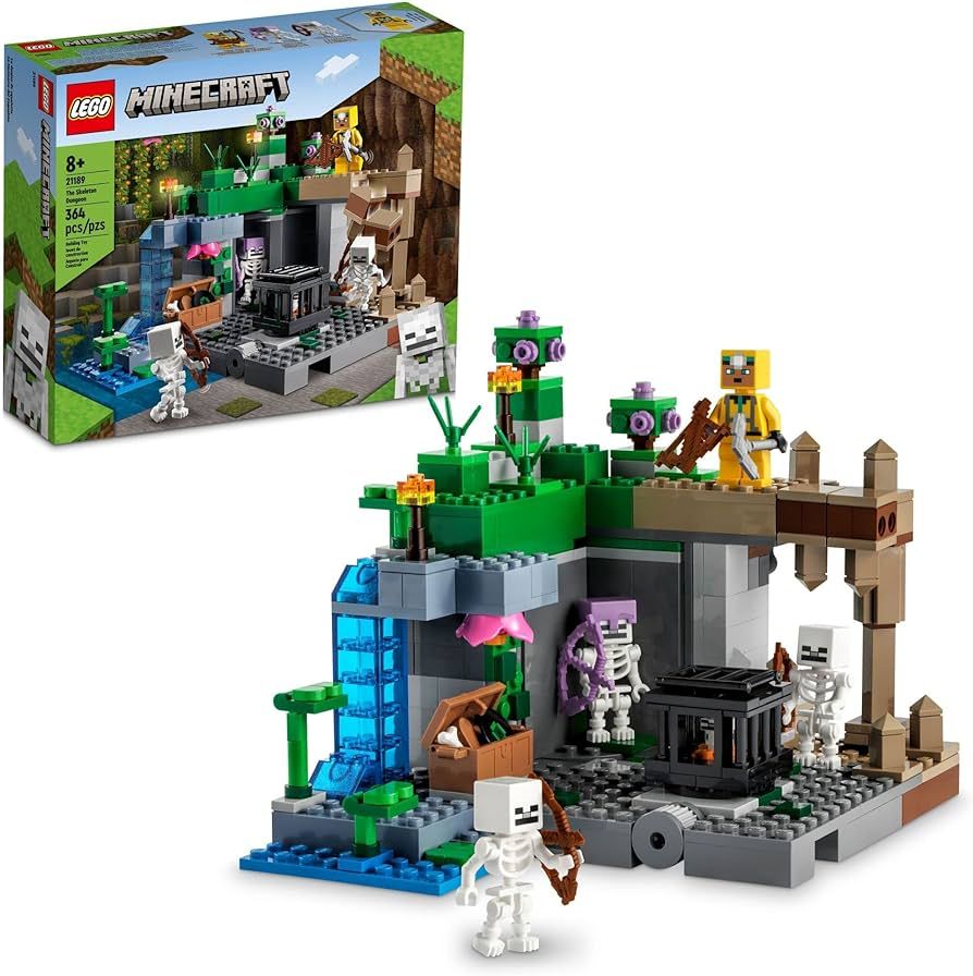LEGO Minecraft The Skeleton Dungeon Set, 21189 Construction Toy for Kids with Caves, Mobs and Fig... | Amazon (US)