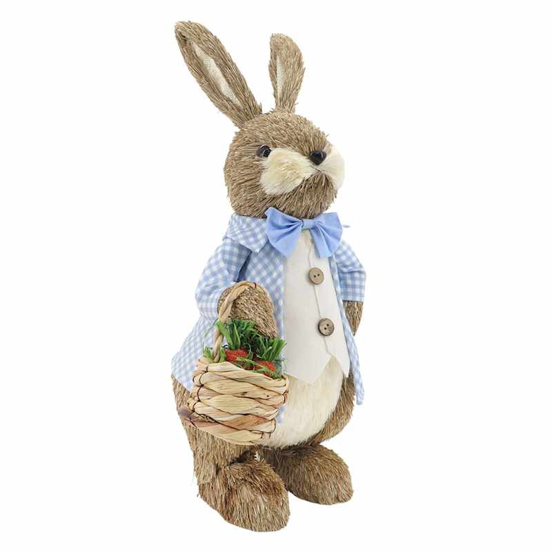 Sisal Bunny with Carrots, 17" | At Home