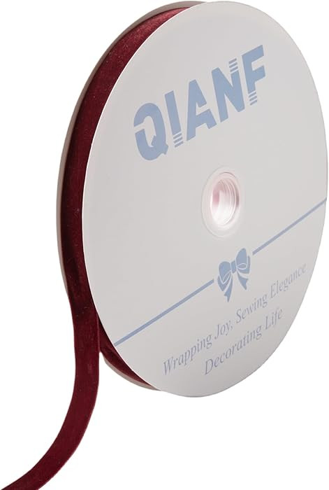 Vintage Burgundy Velvet Ribbon, 5/8 Inch X 25Yd | Amazon (US)