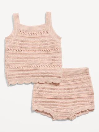 Sleeveless Sweater-Knit Top & Bloomers Set for Baby | Old Navy (US)