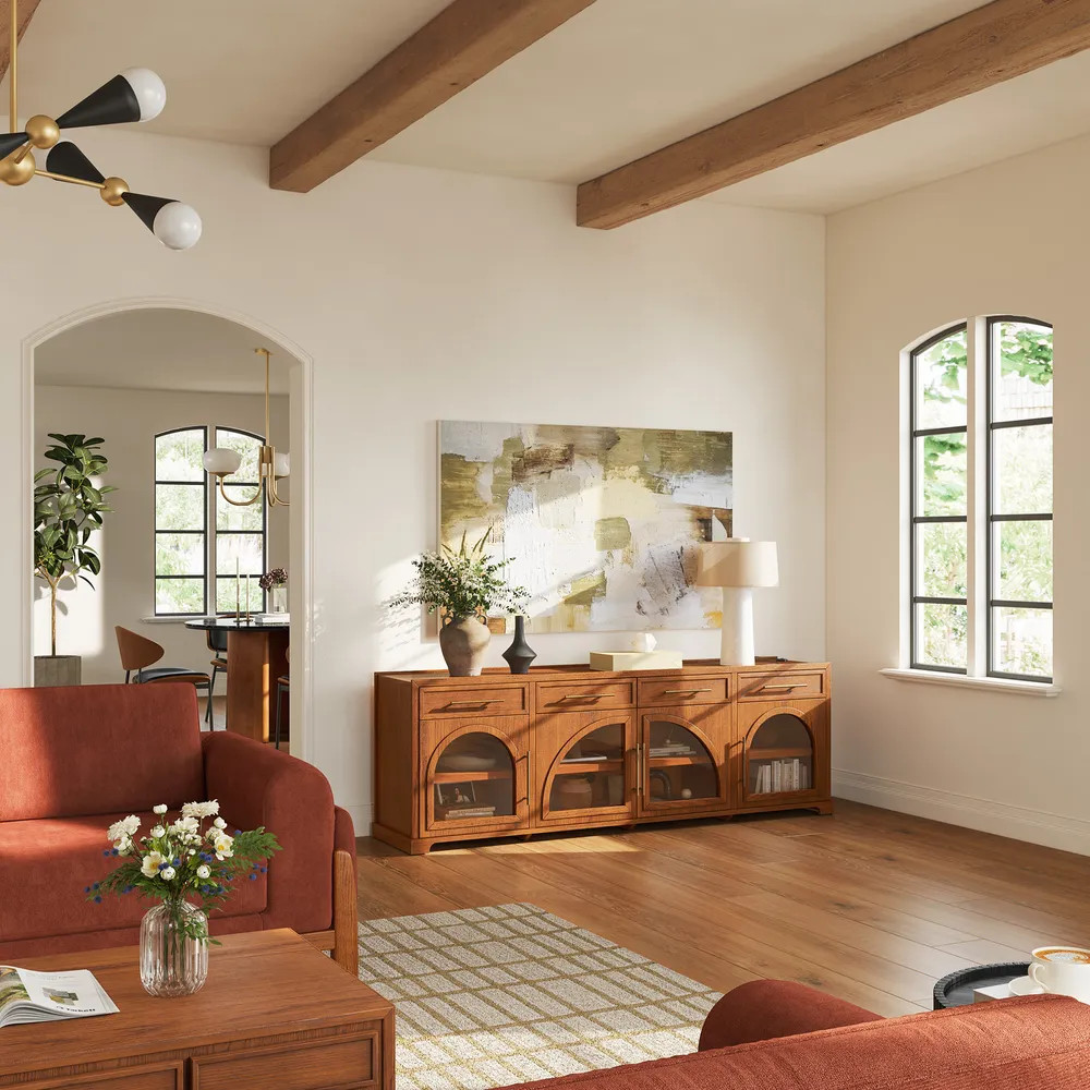 Jardine 84" Oak Media Console | Hernest