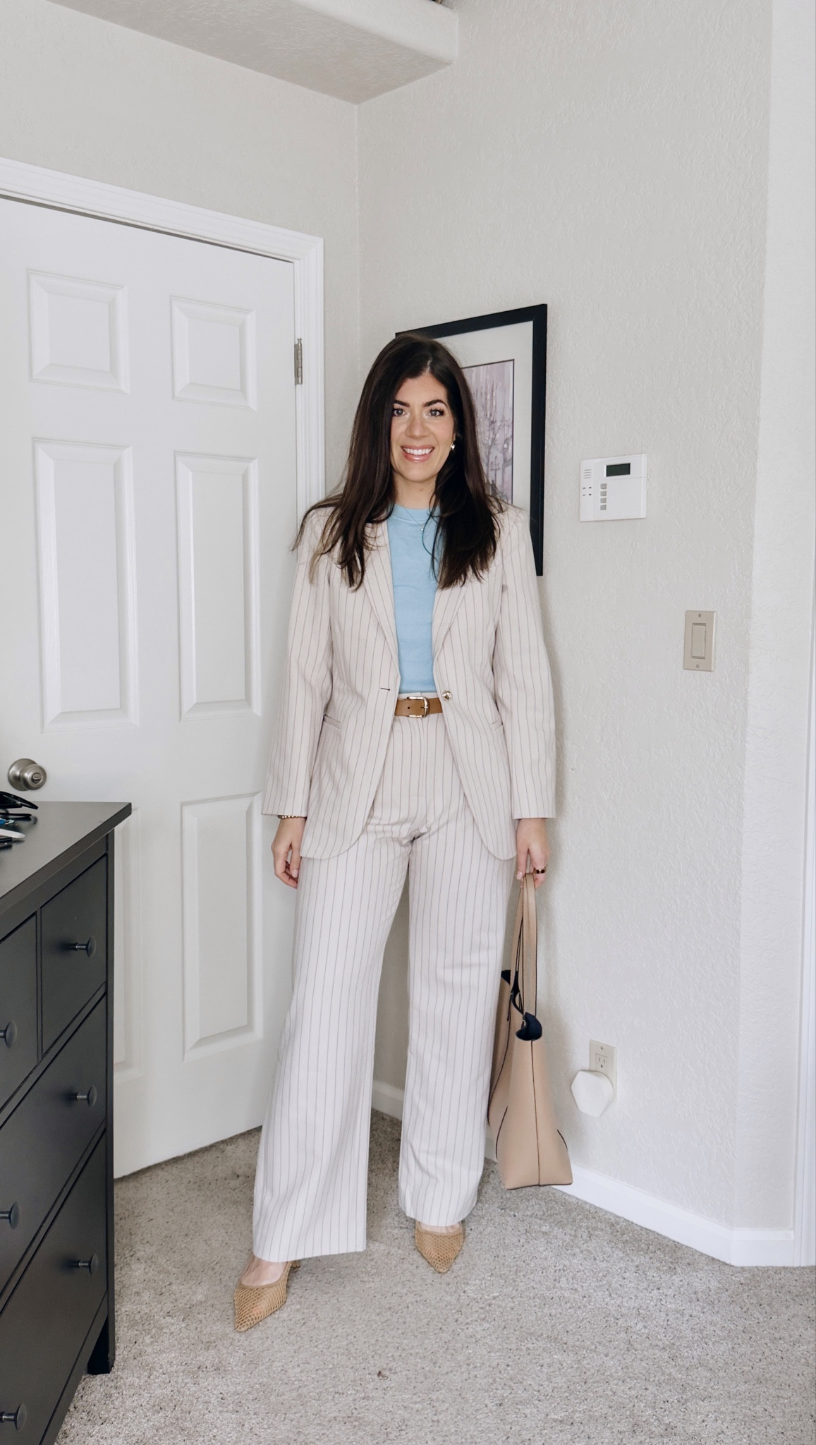 Recent work outfits
Medium sweater top
Medium blazer 30 curvy long trouser 

#LTKTall #LTKWorkwear #LTKMidsize