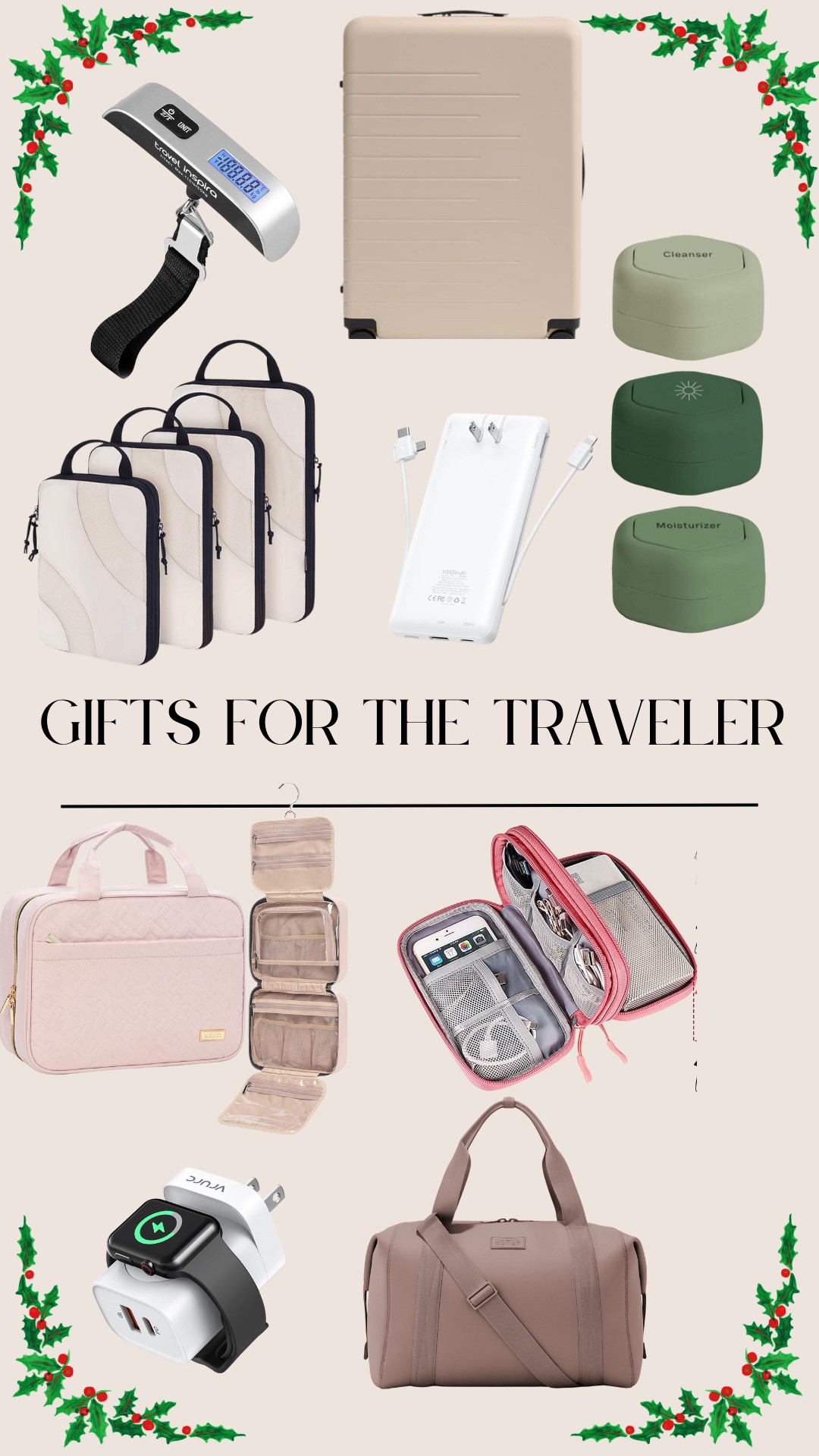 Gifts for the Traveler!

luggage, packing cubes, carry-on bag, charger, luggage weigher 

 #LTKGiftGuide #LTKHoliday #LTKFindsUnder100