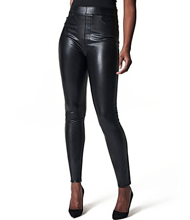 Spanx Leather-Like Fabrication Skinny Pants - XS | Dillard's