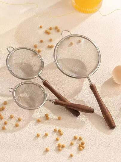 304 Stainless Steel Kitchen Flour Sifter, Soy Milk Strainer, Fine Mesh Colander, Baby Food Maker ... | SHEIN