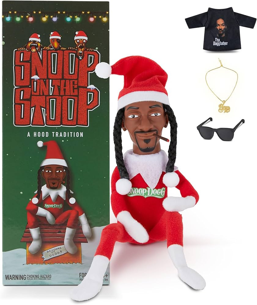Snoop Dogg Snoop on a Stoop 2024 Christmas Elf Doll, 12” Small Plush Toys, Includes Elf Toy, Ex... | Amazon (US)