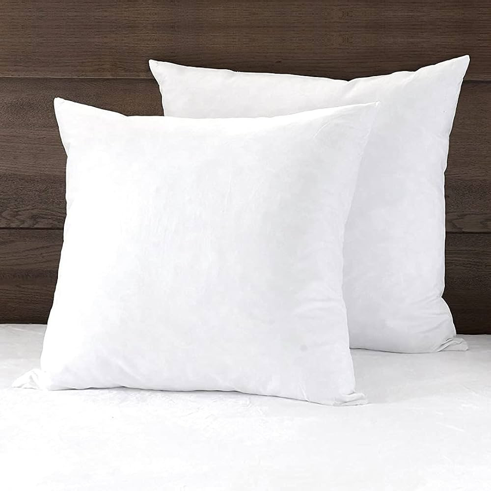 APSMILE 18x18 Goose Down Feather Throw Pillow Inserts 2 Pack - Premium Soft Cotton Euro Square De... | Amazon (US)