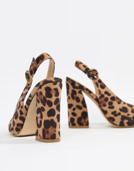 RAID Brook leopard print block heeled shoes | ASOS US