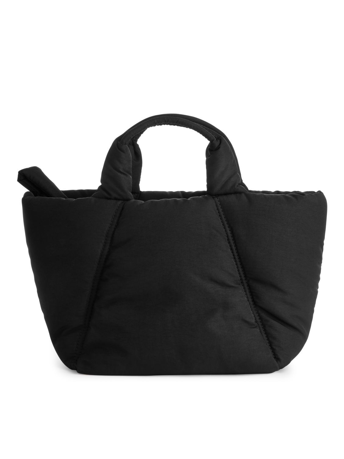 Small Puffy Tote Bag - Black | ARKET (US&UK)