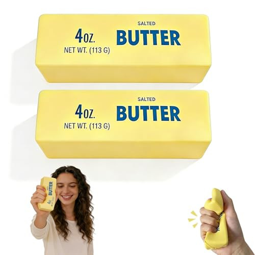 Butter Squishy Toy, Slow Rising Fidget Squishy Butter Stick, Sensory Squeeze Toys for Stress Relief, Party Favors Gift for Adults Kids (1 Pack) | Amazon (US)
