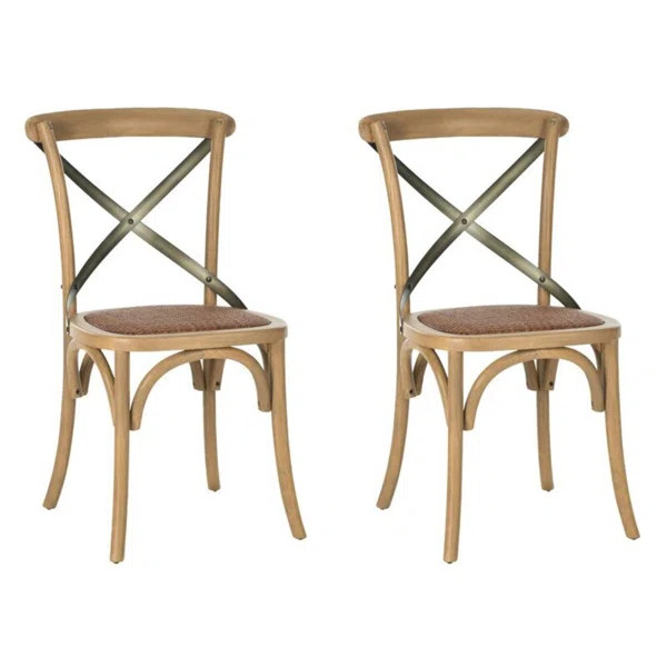 Schulz Cross Back Side Chair in Natural (Set of 2) | Wayfair North America
