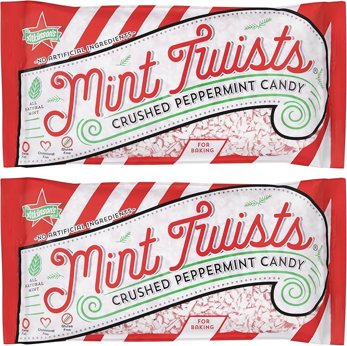 Atkinson's Mint Twists Crushed Peppermint Candy for Baking 8 Ounces (2 Bags 16 oz) | Amazon (US)